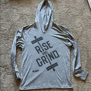 Next Level Apparel Gray Hoodie with Black Print